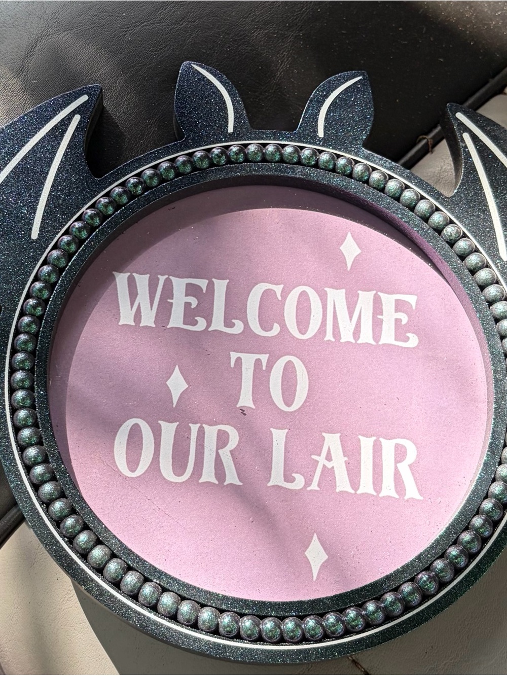 Welcome to Our Lair Pink Decorative Wall Plaque - Home Party Supplies